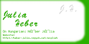 julia heber business card